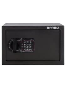 Сейф мебельный BRABIX "SF-200EL", 200х310х200 мм, электронный замок, черный, 291145, S103BR211214