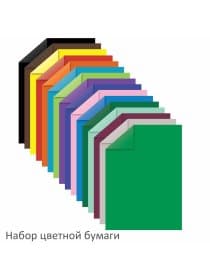 Набор цветного картона и бумаги А4, 10 листов, мелованный + 16 листов, 2-сторонняя газетная, ЮНЛАНДИЯ, "Слон", 111324