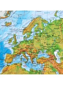 Карта мира физическая 101х66 см, 1:29М, с ламинацией, интерактивная, в тубусе, BRAUBERG, 112378