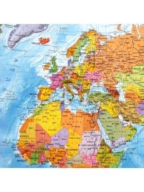Карта мира политическая 101х70 см, 1:32М, с ламинацией, интерактивная, в тубусе, BRAUBERG, 112382