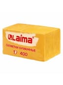 Салфетки бумажные 400 шт., 24х24 см, "Big Pack", жёлтые, 100% целлюлоза, LAIMA, 114726