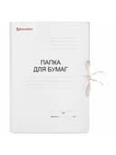 Папка для бумаг с завязками картонная мелованная BRAUBERG, гарантированная плотность 320 г/м2, до 200 листов, 121513