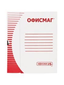Короб архивный с клапаном А4 (260х325 мм), 75 мм, до 700 листов, плотный, микрогофрокартон, БЕЛЫЙ, ОФИСМАГ, 123017