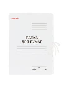 Папка для бумаг с завязками картонная мелованная ОФИСМАГ, гарантированная плотность 320 г/м2, до 200 листов, 124568