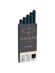 Картриджи чернильные PARKER "Cartridge Quink", КОМПЛЕКТ 5 штук, черные, 1950382
