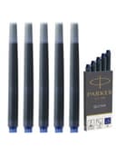 Картриджи чернильные PARKER "Cartridge Quink", КОМПЛЕКТ 5 штук, синие, 1950384