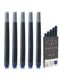 Картриджи чернильные PARKER "Cartridge Quink", КОМПЛЕКТ 5 штук, синие, 1950384