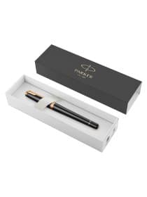 Ручка перьевая PARKER "Urban Core Muted Black GT", черный матовый лак, позолота, синяя, 1931593