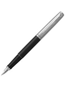 Ручка перьевая PARKER "Jotter Bond Street Black CT", черный, детали нержавеющая сталь, синяя, 2030947