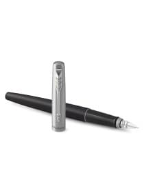 Ручка перьевая PARKER "Jotter Bond Street Black CT", черный, детали нержавеющая сталь, синяя, 2030947