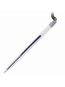 Ручка шариковая настольная BRAUBERG "Counter Pen", СИНЯЯ, пружинка, корпус серебристый, 0,5 мм, 143258