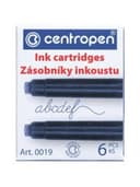 Картриджи чернильные СИНИЕ CENTROPEN, КОМПЛЕКТ 6 шт., 0019/6, 1 0019 0601