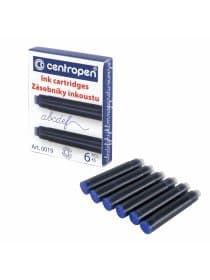 Картриджи чернильные СИНИЕ CENTROPEN, КОМПЛЕКТ 6 шт., 0019/6, 1 0019 0601
