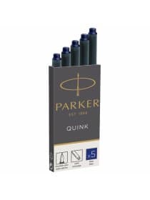 Картриджи чернильные PARKER "Cartridge Quink", КОМПЛЕКТ 5 штук, блистер, синие, 1950403