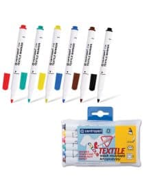 Маркеры для ткани 6 ЦВЕТОВ CENTROPEN "Textile Marker", круглый наконечник, 1,8 мм, 2739/6, 5 2739 0610
