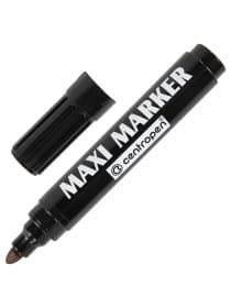 Маркер перманентный универсальный ЧЕРНЫЙ CENTROPEN "Maxi Marker", 2-4 мм, 8936, 5 8936 0112