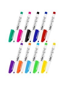 Маркеры для ткани 10 ЦВЕТОВ, TEXTILE MARKER, несмываемые, круглый наконечник 1-3 мм, BRAUBERG, 152656