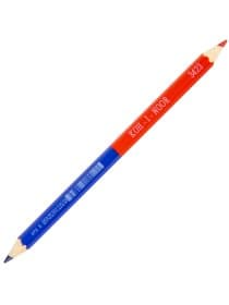 Карандаш двухцветный КРАСНО-СИНИЙ, KOH-I-NOOR, УТОЛЩЕННЫЙ, 1 шт., шестигранный, грифель 3,8 мм, натуральное дерево, 3423, 34230EG006KS