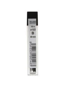 Грифели запасные 0,5 мм, B, KOH-I-NOOR, КОМПЛЕКТ 12 шт., 4152/B, 415200B005PKRU