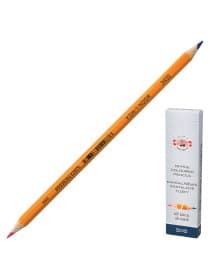 Карандаш двухцветный КРАСНО-СИНИЙ, KOH-I-NOOR, 1 шт., шестигранный, грифель 3,2 мм, натуральное дерево, 3433, 34330EG013KS