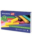 Пастель масляная художественная BRAUBERG ART CLASSIC, 12 цветов, круглое сечение, 181447