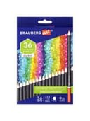 Карандаши художественные цветные BRAUBERG ART CLASSIC, 36 цветов, МЯГКИЙ грифель 3,3 мм, 181538