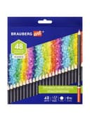Карандаши художественные цветные BRAUBERG ART CLASSIC, 48 цветов, МЯГКИЙ грифель 3,3 мм, 181539