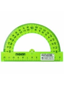Транспортир 12 см, 180 градусов, ПИФАГОР, прозрачный, неоновый, ассорти, 210622