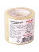 Клейкие ленты 12 мм х 33 м канцелярские ОФИСМАГ, комплект 4 шт., прозрачные, гарантированная длина, 223126