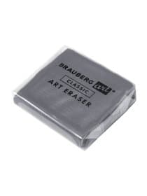 Ластик-клячка художественный BRAUBERG ART "CLASSIC" 40х36х10 мм, супермягкий, серый, 228064
