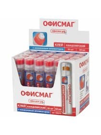 Клей канцелярский ОФИСМАГ, 50 мл, с силиконовым аппликатором, 228410