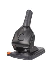 Дырокол металлический МОЩНЫЙ BRAUBERG "Heavy duty" до 65 л., эргономичный, черный, 228496
