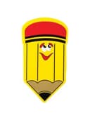 Стиратель магнитный для магнитно-маркерной доски ЮНЛАНДИЯ "Карандаш", 55х100 мм, желтый с рисунком, 237507