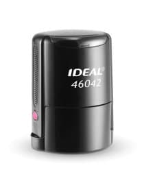 Оснастка для печатей оттиск D=42 мм, синий, TRODAT IDEAL 46042 P2, корпус черный, с крышкой, подушка, 125308