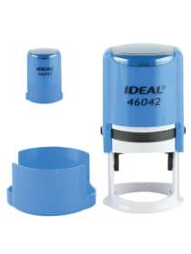 Оснастка для печатей оттиск D=42 мм, синий, TRODAT IDEAL 46042 P2, корпус синий, с крышкой, подушка, 125310