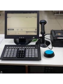 Губка для кассира, диаметр 81 мм, круглая, ассорти, STAFF, 237951