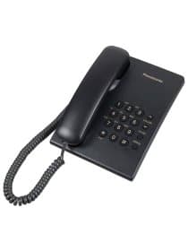 Телефон PANASONIC KX-TS2350RUB, черный, повторный набор, тональный/импульсный режим