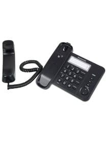 Телефон PANASONIC KX-TS2352RUB, черный, память 3 номера, повторный набор, тональный / импульсный режим, индикатор вызова