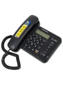 Телефон PANASONIC KX-TS2358RUB, черный, память 50 номеров, АОН, спикерфон, ЖК дисплей с часами, тональный / импульсный режим