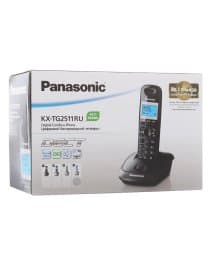 Радиотелефон PANASONIC KX-TG2511RUM, память 50 номеров, АОН, повтор, спикерфон, полифония, серый