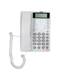 Телефон SANYO RA-S408W, спикерфон, память 55 номеров, тональный / импульсный режим, белый