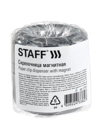 Скрепочница магнитная STAFF "Basic", прозрачный корпус, 270556