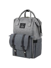 Рюкзак для мамы BRAUBERG MOMMY, крепления для коляски, термокарманы, серый, 41x24x17 см, 270818