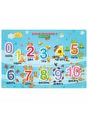 Настольное покрытие BRAUBERG KIDS для труда и творческих занятий, ПВХ, "Numbers", 50х35 см, 272361
