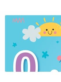 Настольное покрытие BRAUBERG KIDS для труда и творческих занятий, ПВХ, "Numbers", 50х35 см, 272361