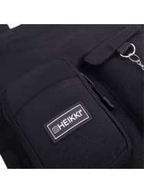 Сумка шоппер HEIKKI EQUIP (ХЕЙКИ), канвас, карманы, 38х35 см, черный, 272441