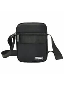 Сумка на плечо HEIKKI COMPACT (ХЕЙКИ) с карманом, черная, 20х16х5 см, 272632