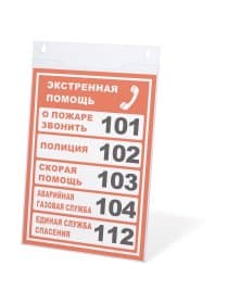 Подставка настенная для рекламных материалов ВЕРТИКАЛЬНАЯ (210х297 мм), А4, оргстекло, BRAUBERG, 290428