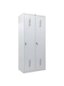 Шкаф металлический для одежды ПРАКТИК "ML/LS-21-80", двухсекционный, 1830х800х500 мм, 35 кг, разборный