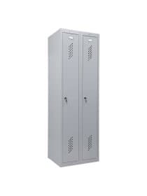 Шкаф металлический для одежды BRABIX "LK 21-60", УСИЛЕННЫЙ, 2 секции, 1830х600х500 мм, 32 кг, 291126, S230BR402502